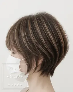 脱・白髪染め！◎白髪を目立たせないカット＋白髪ぼかしハイライト（自然な立体感）