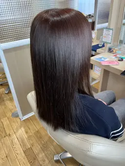 ダメージレスカラー＋トリートメント＋シャンプーブロー