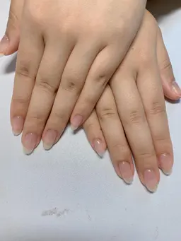 【ハンド】クリアネイル(お爪の補強にも)(オフあり)、✨丁寧な甘皮ケアつき✨