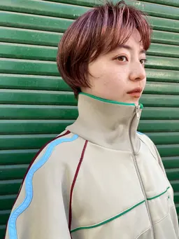 【暖色系カラー】カット➕ブリーチ無しダブルカラー➕トリートメント