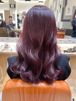 冬透明感🌷°̥࿐髪質改善ブリーチなしダブルカラー＋保湿トリートメント付き＋コテ巻き仕上げ♡