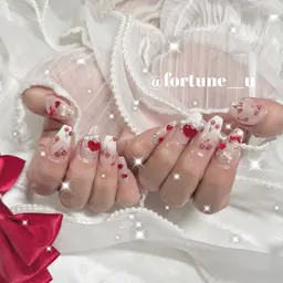 1/23限定クーポン💜ハンド韓国ワンホンガーリーちゅるん120分持ち込みデザイン🤍💜(アート目安10本)💜