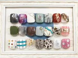 【全員★FOOT♪50種類から選べる】親指2本アート ￥7530