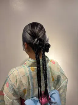 🩵浴衣着付＋ヘアセット🌻✨