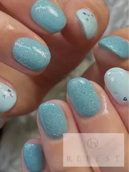 simple design コース 🍒 2本art(シールorストーン)