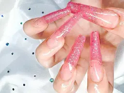 ✨（オフなし）スカルプ並みの強度✨長さ出しジェルチップアプレ💅ワンカラーorラメグラ