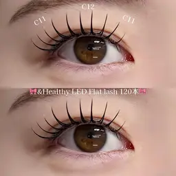 &Healthy(マツエク＋パーマ)フラットラッシュ80本💕オフなし