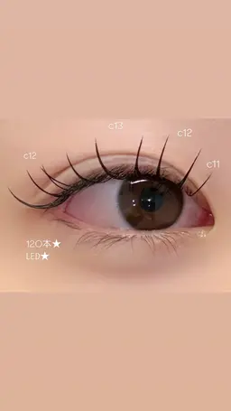 【再来】🎀マツエクモデル🎀保証100本/リペア🤍LED＋500円