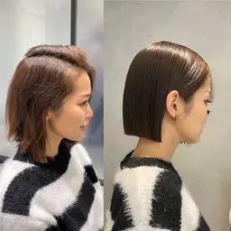 《脱アイロン✨》髪質改善縮毛矯正＋ボブ/ショートカット＋トリートメント✨