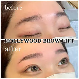ハリウッドブロウリフト(眉パーマ＋WAX＋お仕上げメイク)