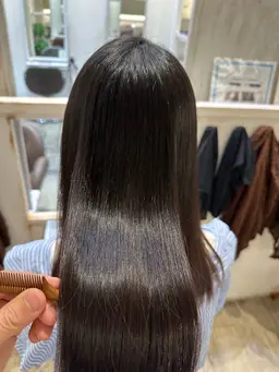 髪質改善ストレート(縮毛矯正)+カット⭐️髪ドラ使用⭐️ノンダメージツヤストレート