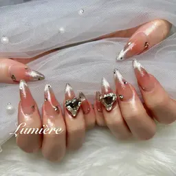 💖韓国/中華ネイル＋長さ出し10本　　　　　オフ込み【チーク、マグネット等に小さめストーン追加料金なし】