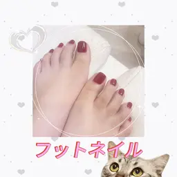 オフこみ/フットネイル🎀/ワンカラーorラメorマグネット✨️バブルフットバス付き🧸