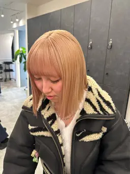 【ミニモ学割U24限定】💛カット+ブリーチありダブルカラー+補修トリートメント💛