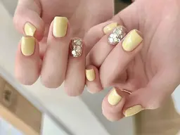 ファストネイル⭐時短×低価格 ワンカラー+アート2本