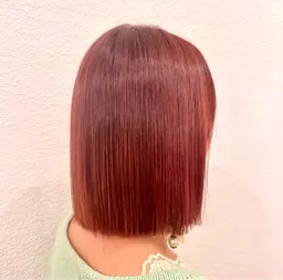 似合わせ小顔カット💇‍♀️＋暖色カラー🩷＋オーガニックTR🌈　シャンプー、ブロー込み🫧