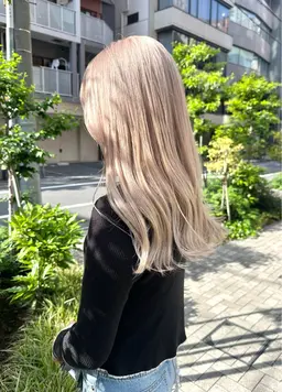 🔸透明感たっぷり外国人風スタイル✨ブリーチ＋オンカラー🔸(ブリーチ/ダブルカラー/ハイトーン)