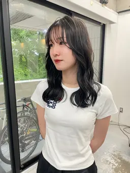 顔周りのみ縮毛矯正（ポイント縮毛）