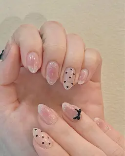 [チップ長さ出し10本】シンプルデザイン4本 ¥9500→¥7600(今月定価限定)