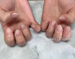 【ジェルオフあり】ワンカラーorグラデーション+スワロ10粒