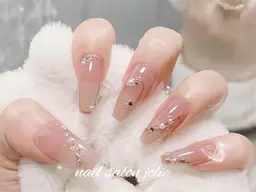 スカルプorチップ10本+ジェルネイルアート10本やり放題　角質ケア込み　17480円