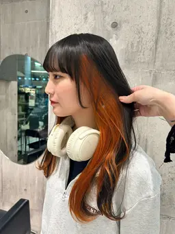 🎀【*チラ見せオシャレ♪】🎀インナーカラー（ブリーチ）+TR