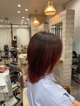 グラデーションカラー＋カット(ワンブリーチ込)