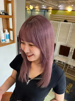 透明感Wカラー(ブリーチ込)+マイクロバブル🌿