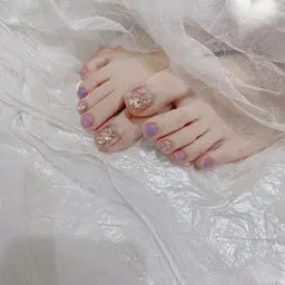 【FOOT初回オフ無料】４００種類色選べるワンカラー/ラメ(オフ無)