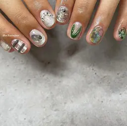 ハンドやり放題【オフ込✨】3Dアート・アートやり放題🤍パーツ乗せ放題🤍🤍