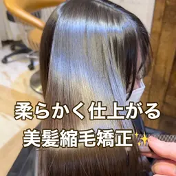 髪質改善🎵美髪縮毛矯正＋前髪・顔まわりカット＋内部外部補修トリートメント👑レイヤー/韓国風ボブ