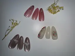 春までに🌸ジェル定額　3つのデザインから/カラー30色から選択可　　※長さだし無し（オフ込み/オフある場合連絡）