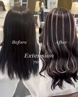 【シールエクステ】40本✨インナーやハイライトをしてみたいけど痛めたくない方におすすめです（フルカラー追加→¥5500）