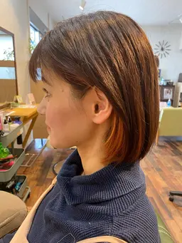 カット&インナーカラーorハイライトカラー