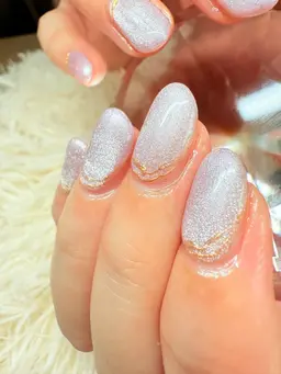 【ハンド】マグネット・ミラー・オーロラネイル（パーツ付け放題）