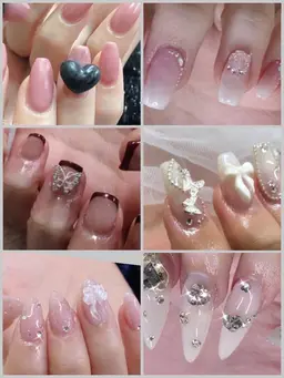 季節ネイル💎 割引クーポンのご利用/リピート様定額ネイル/お任せデザイン🪞ミラーアート💓持ち込みパーツ