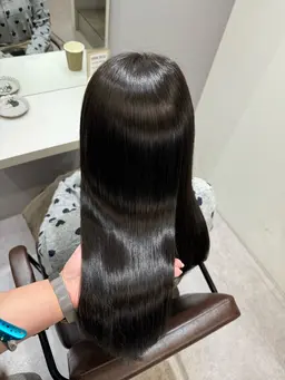 【ノンダメージ】酸性縮毛矯正＋小顔カット＋ケアトリートメント⚠️2回目以降¥19900