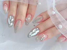 【オフあり・なし共通】ジェル🦋ストーン/パーツつけ放題90分