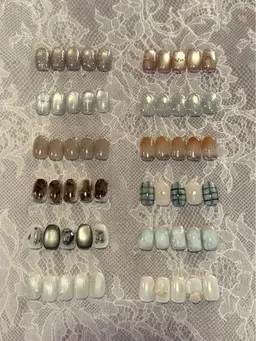 【ジェルオフなし】12日まで限定30%割引‼️華やかなデザインがしたい方へ🤍定額デザインプラスコース¥7,700