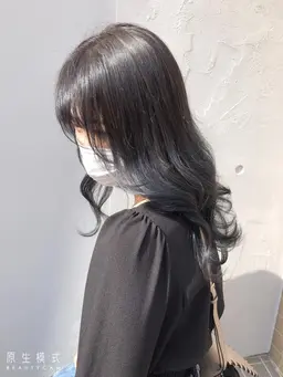 カット＋【ブリーチ無し】透明感ダブルカラー