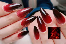 【チップ長さだし】グラデーション×マグネットネイル