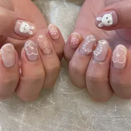 (オフなし)パーツつけ放題、アートやり放題✨デザイン持ち込み(Free art course plus)