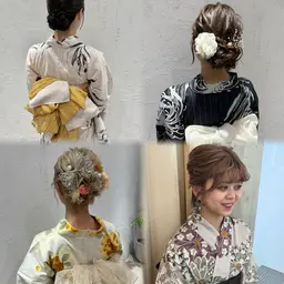 🌻浴衣着付け&ヘアアレンジ🌻お友達とペアOK♡【平日¥7700・土日祝¥8800】　補足説明必ずお読みください！