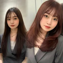 【🫧当日限定クーポン🫧】似合わせカット➕ワンカラー➕高級トリートメント(超音波アイロン付き🎶)