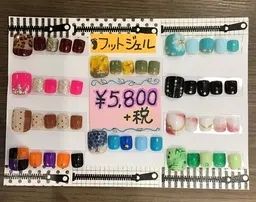 ♡フットジェルネイルお得な￥6380コース（全10種類）♡