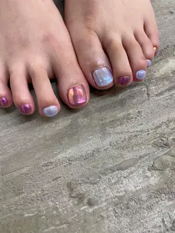 ❤︎【アートし放題】ニュアンスフットジェルネイル❤︎