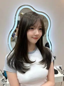 透明感カラー+似合わせカット