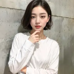 透明感のある艶髪白髪染め🌟【似合わせ小顔カット】+【ダメージレスグレイカラー】+【TOKIOトリートメント】