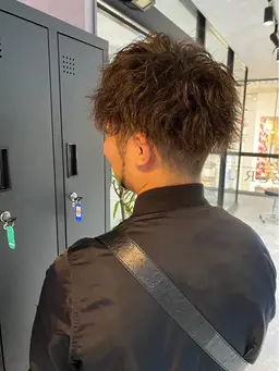 メンズカット+ツイストパーマ