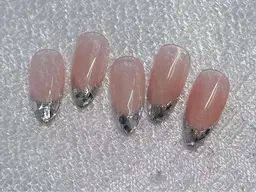 ✨【Hand】話題人気♥ガラスフレンチネイル✨️新規オフ無料